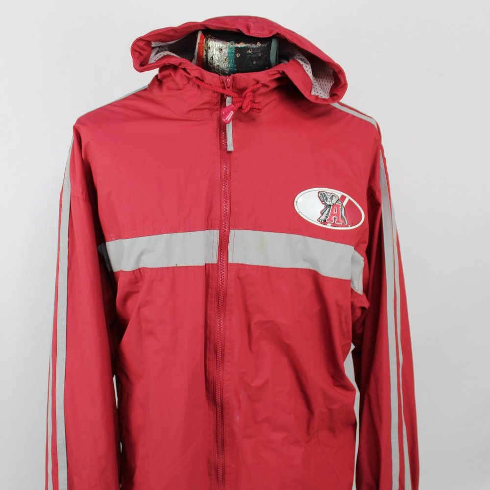 Vtg Alabama Crimson Tide Officially Licensed Collegiate Hooded Rain Jacket XL